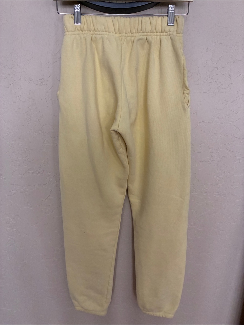 SET Active Soft Yellow Fleece Joggers with Pink Script Logo - Picture 4 of 9